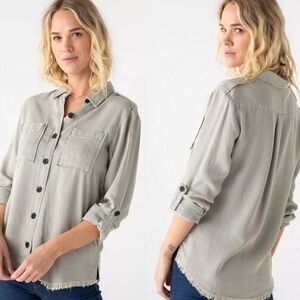 Thread And Supply Women's Long Sleeve Button Up Soft Shirt, Size Small